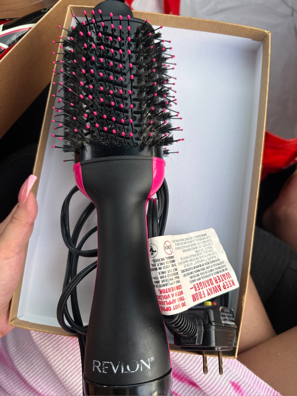 Revlon Black and Pink Hot Air Styling Brush